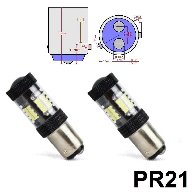 LED SIJALICE PR21 BAU15D 1157 (30x2835smd), 10,5W Beograd Zemun